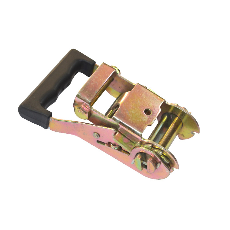 50mm x 2000kgs color zinc rubber handle ratchet buckle